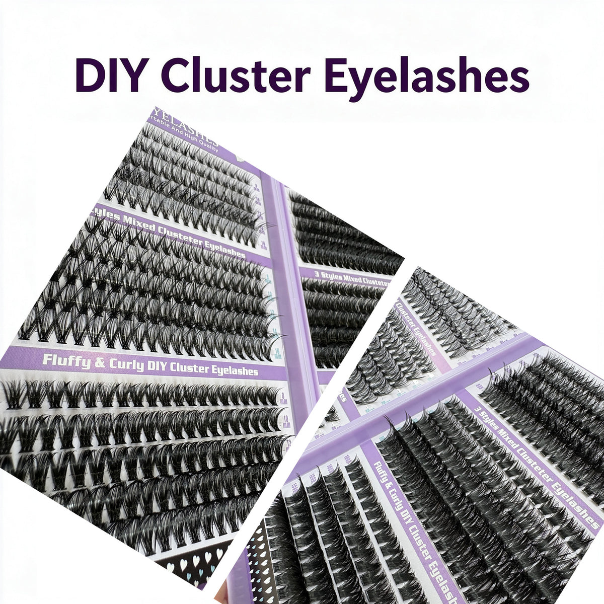 580 Pack Cluster False Eyelashes Mixed Density Wispy Fox Eye Lashes