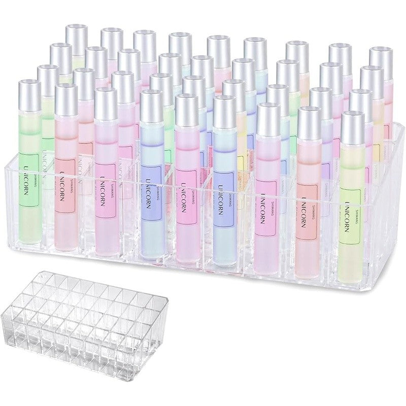 Acrylic Lip Gloss Organizer with 36 Slots - Makeup & Perfume Display Case