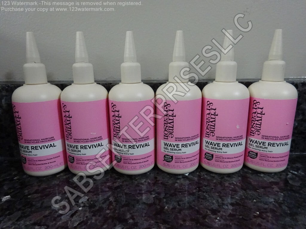 Wave Revival Gel Serum for Wavy Hair - 6 Bottles, 6.76 Fl oz Each