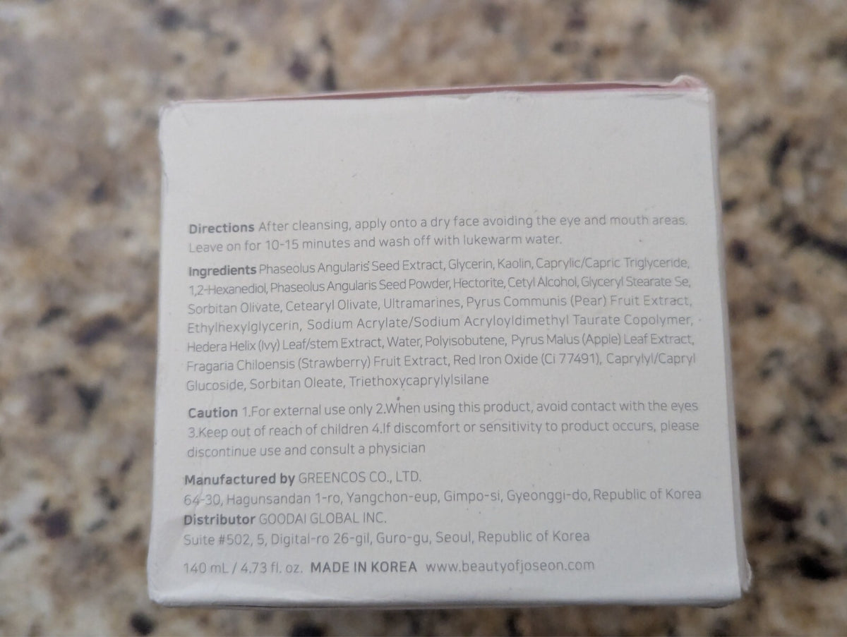 Red Bean Refreshing Pore Mask 4.73 oz