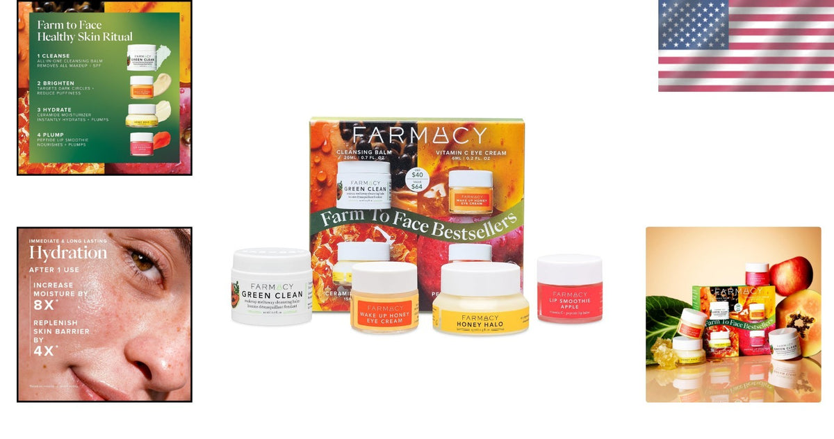 Hydrating Skin Care Set - Travel Essentials for Glowing Skin, 4-Piece