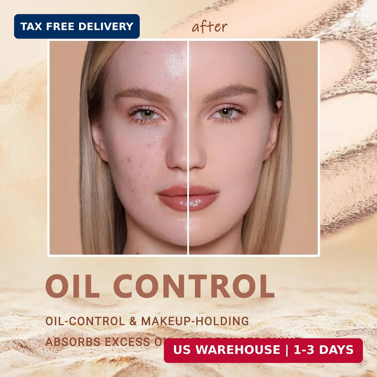 Oil Control Matte Face Powder - Long Lasting Setting Makeup with Shine-Free Finish