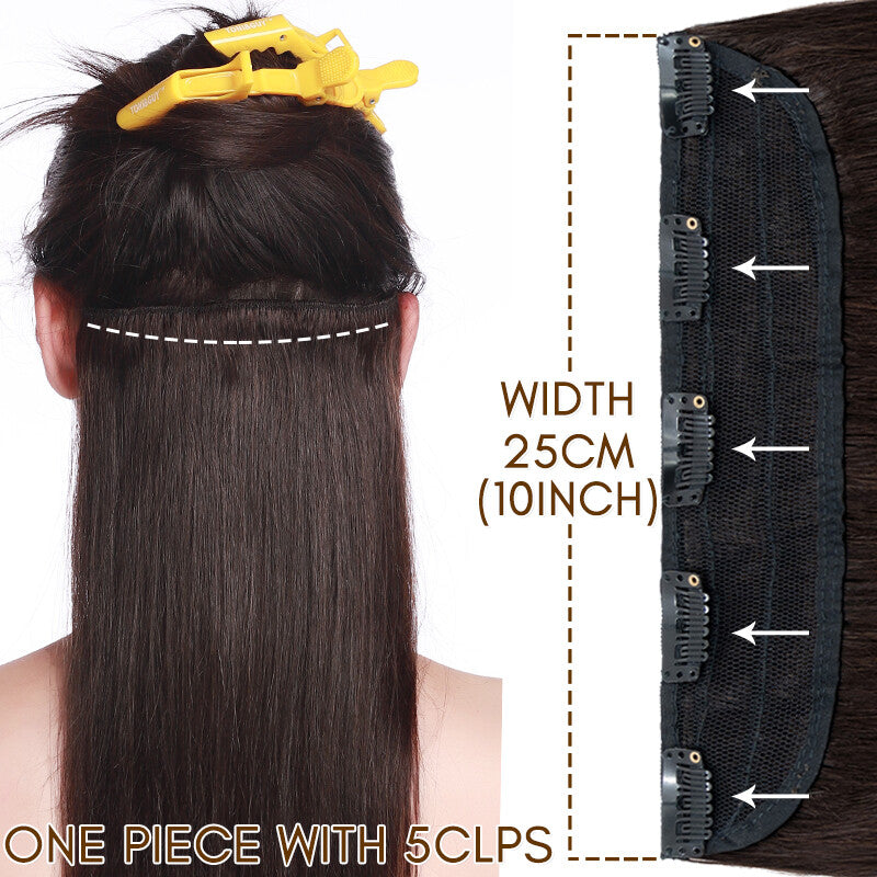 Remy Human Hair Extensions - Clip-In Full Head Set, 3/4 Thickness, 10-40 Inches