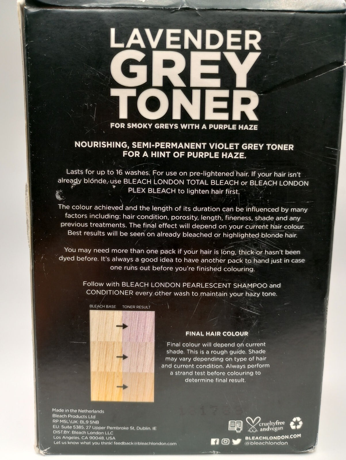 Semi-Permanent Hair Toner Lavender Grey