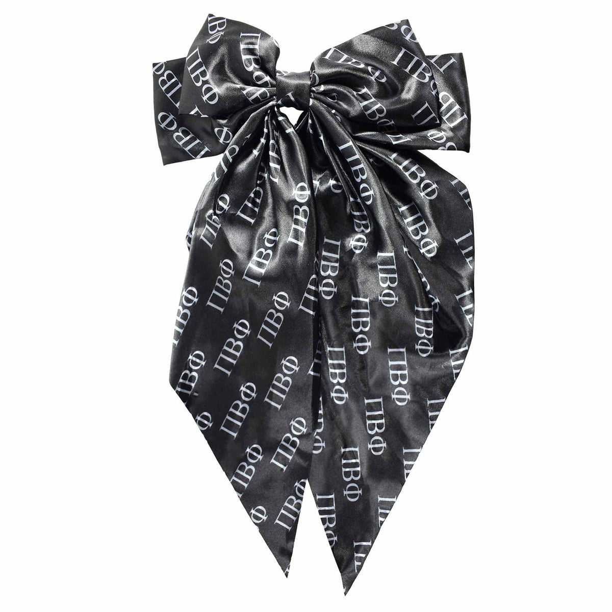 Pi Beta Phi Hair Bow - Large Polyester Greek Letters with Metal Clip