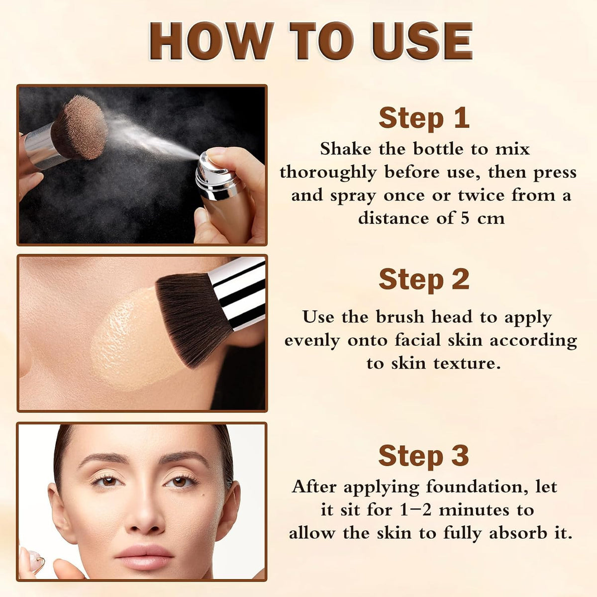 Airbrush Foundation for Mature Skin - Full Coverage, Hydrating, Long-Lasting