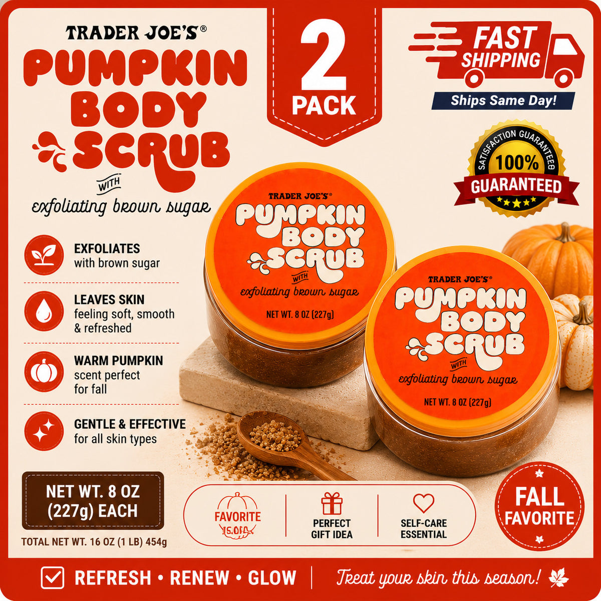 2PACK Trader Joe’s Pumpkin Body Scrub 8 oz Each Limited Edition