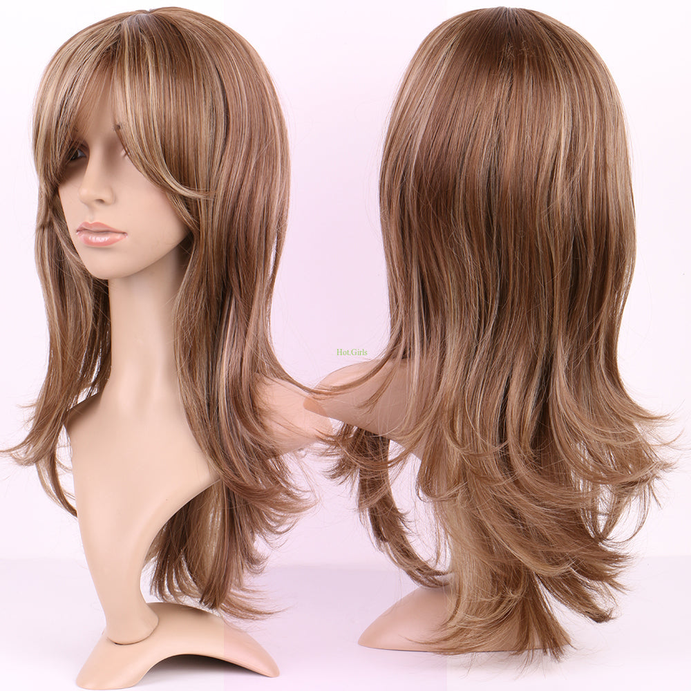 Long Ombre Wigs - Heat Resistant Synthetic Hair, Thick Full Wigs