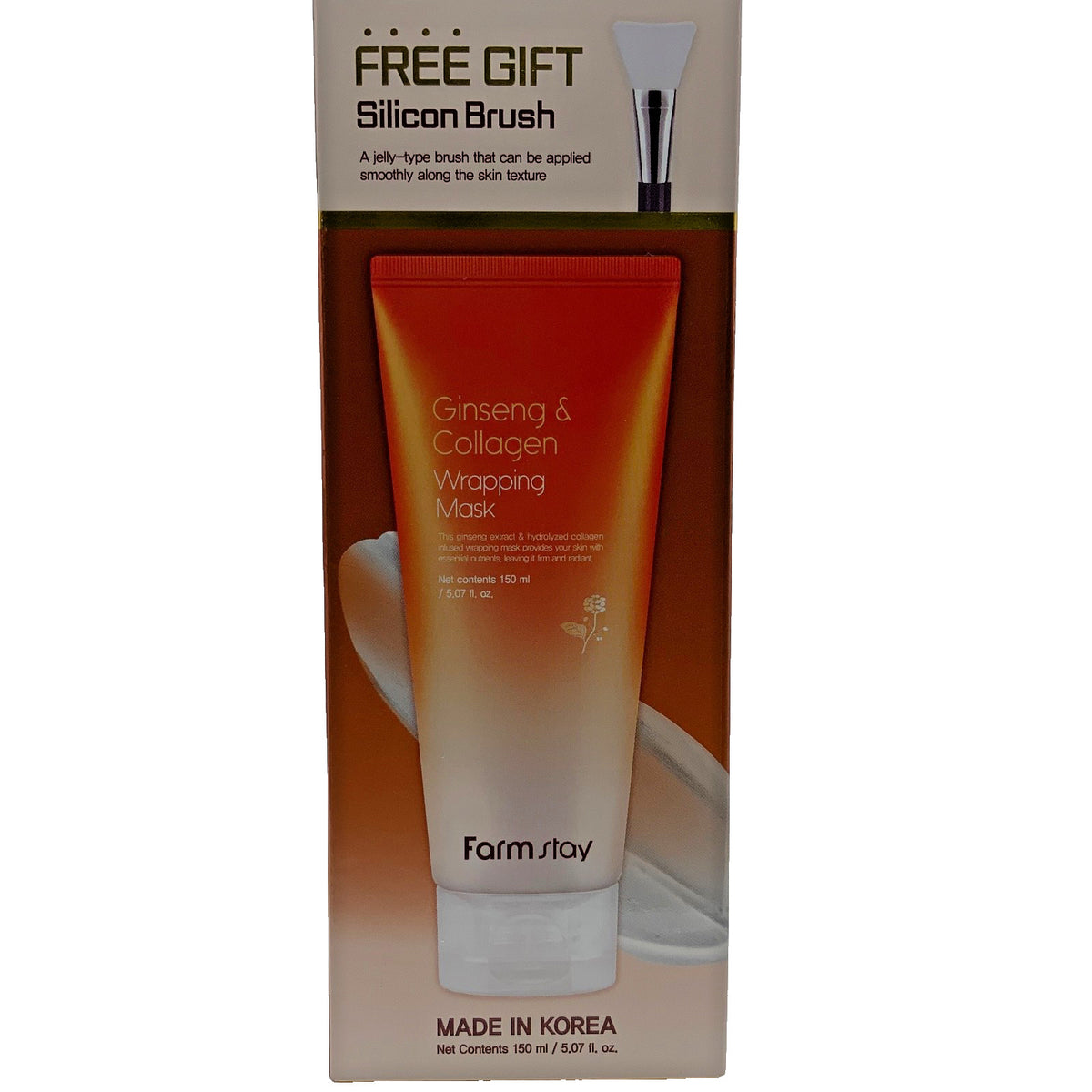 Ginseng Collagen Wrapping Mask - 2 Pack with Brush