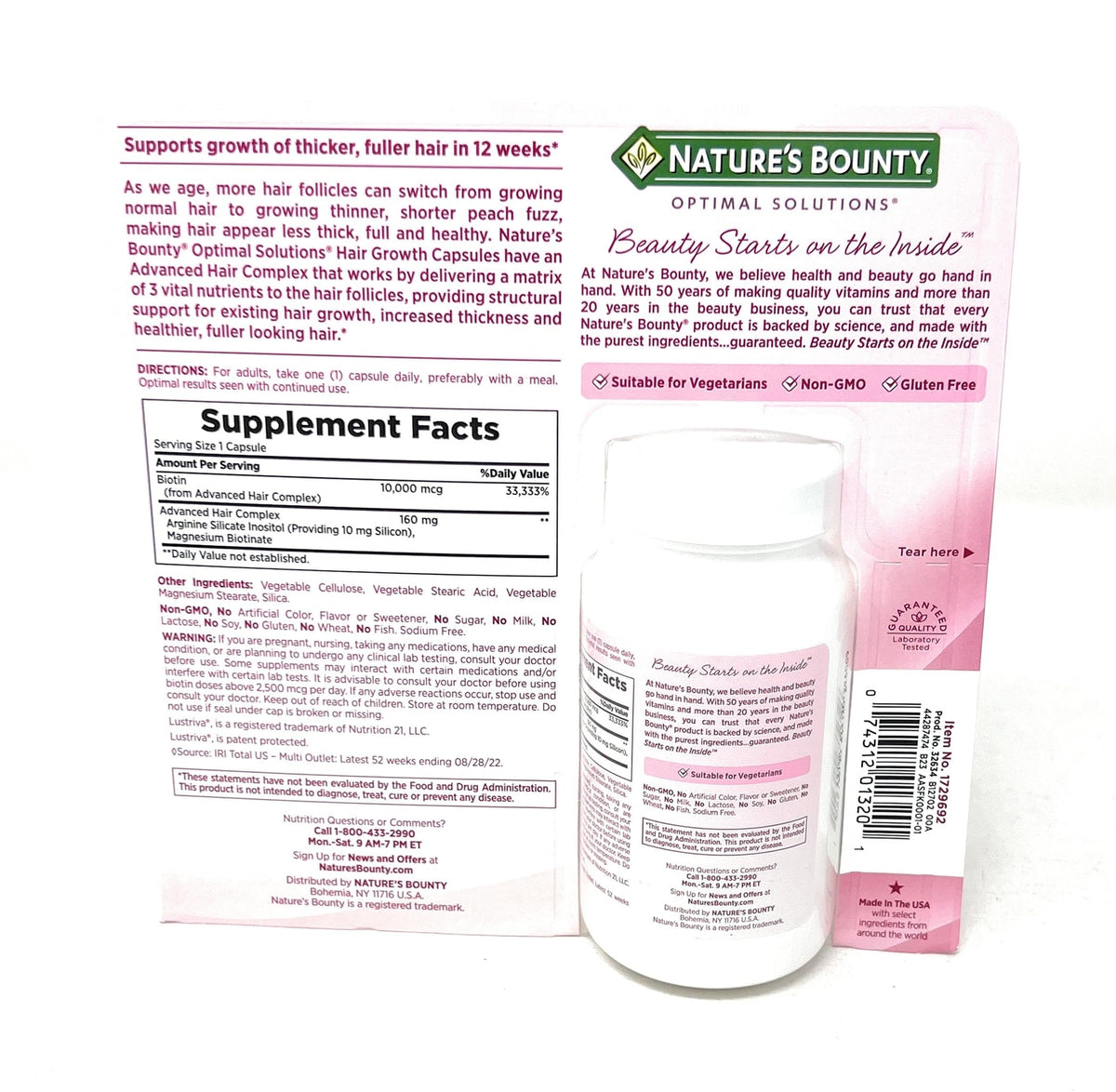 Nature's Bounty Hair Growth Supplement, 1 Per Day, Clinically Shown