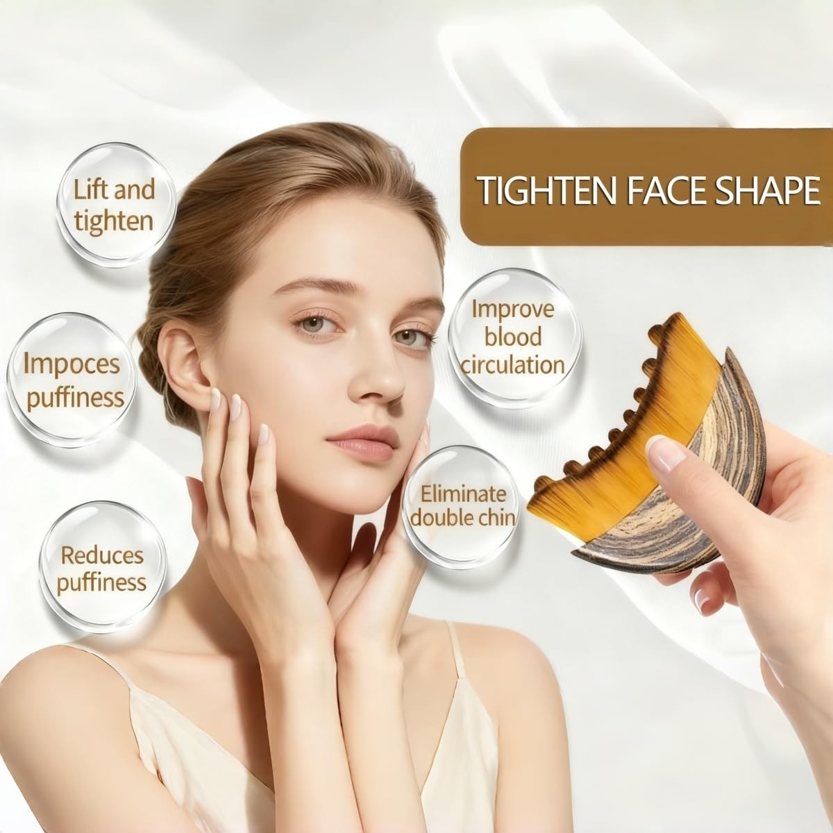 Lymphatic Contour Face Brush Set - Gentle Dry Brushing for Facial Drainage and Sculpting