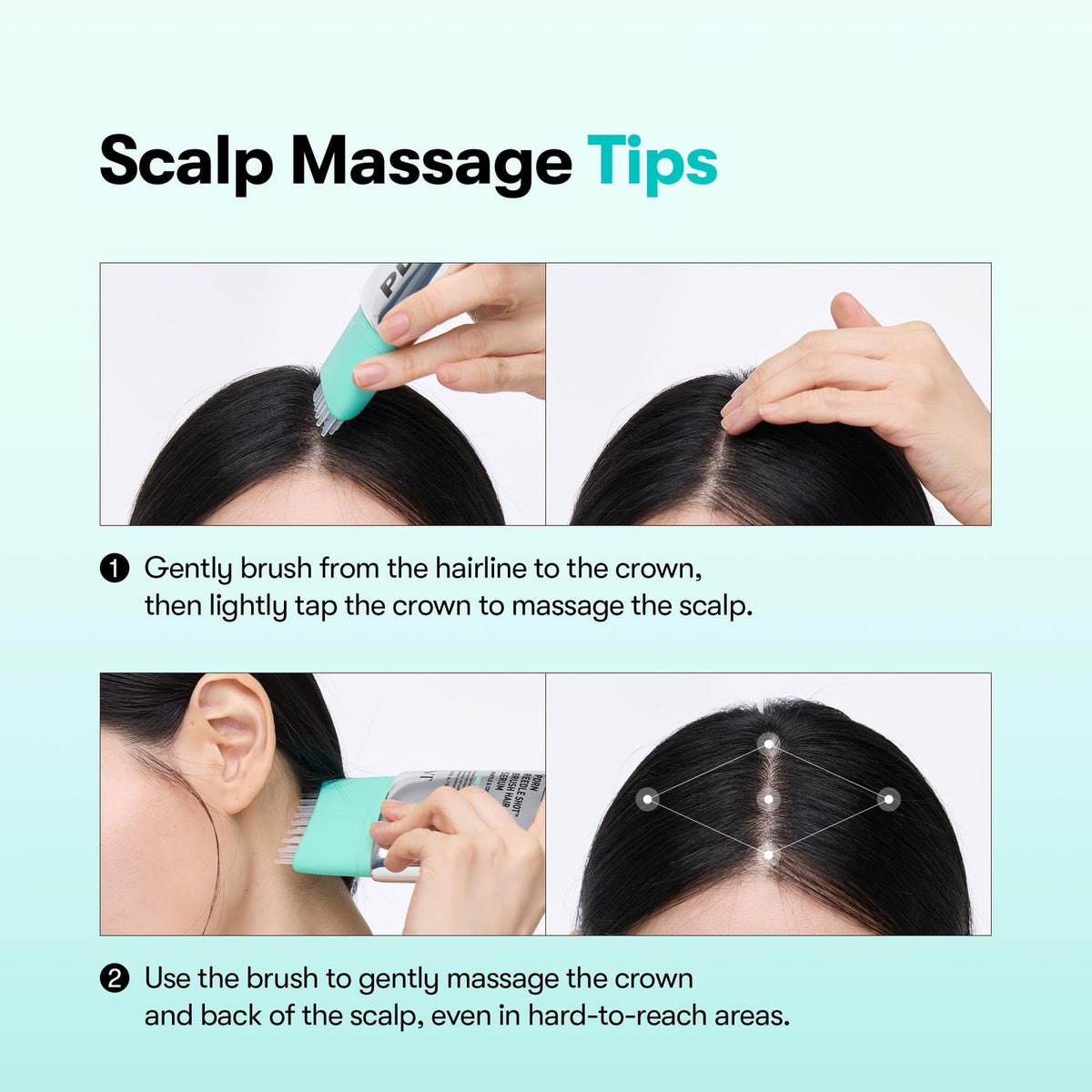 Hair Serum with Cooling Brush Application - Supports Fuller Hair & Scalp Care