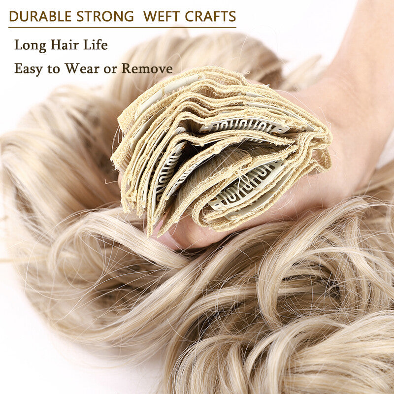 Double Weft Clip-In Human Hair Extensions Full Head - Multiple Colors & Lengths