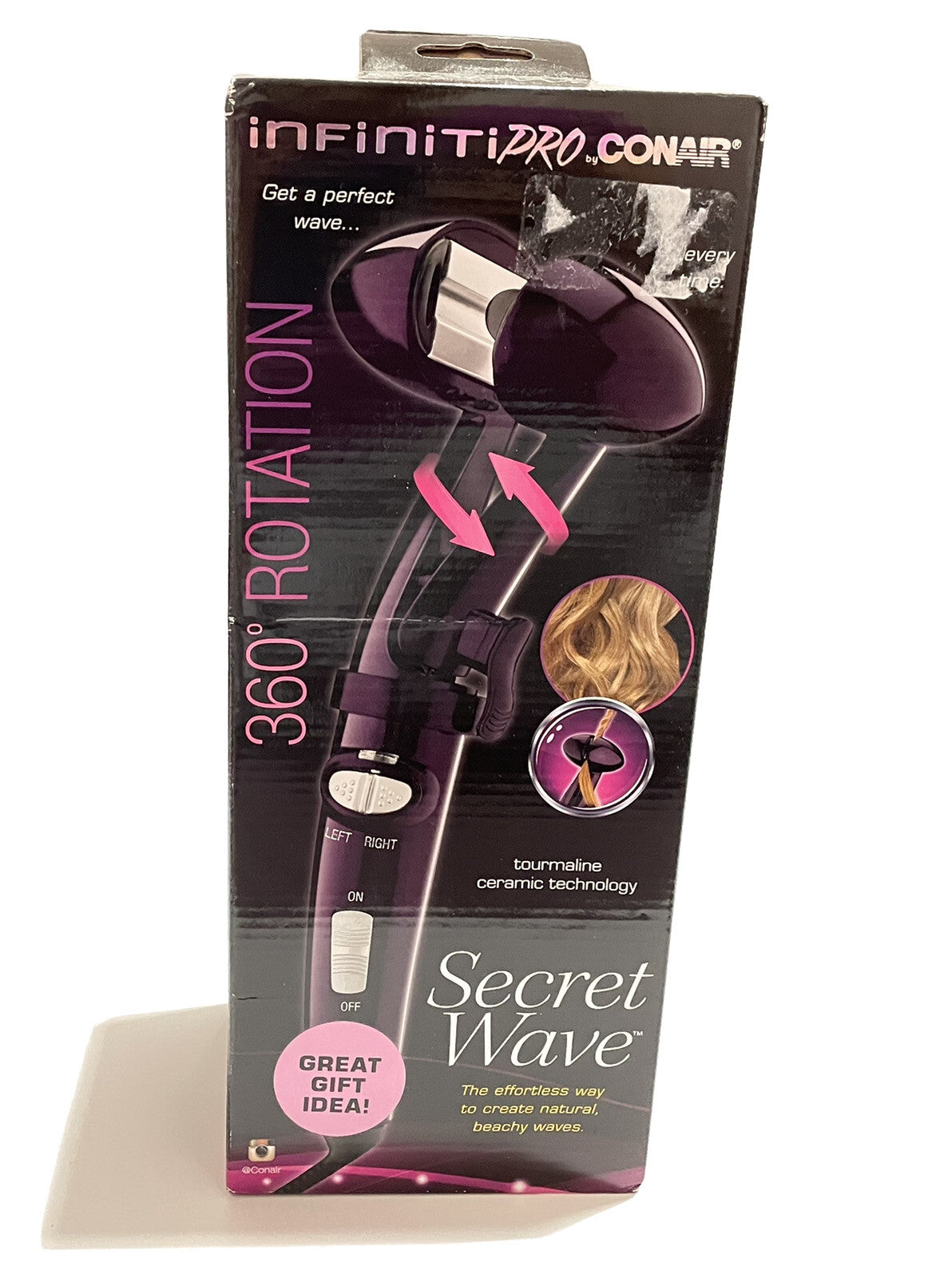 Conair InfinitiPro 360 Rotation Curling Iron with Tourmaline Ceramic Technology - Purple