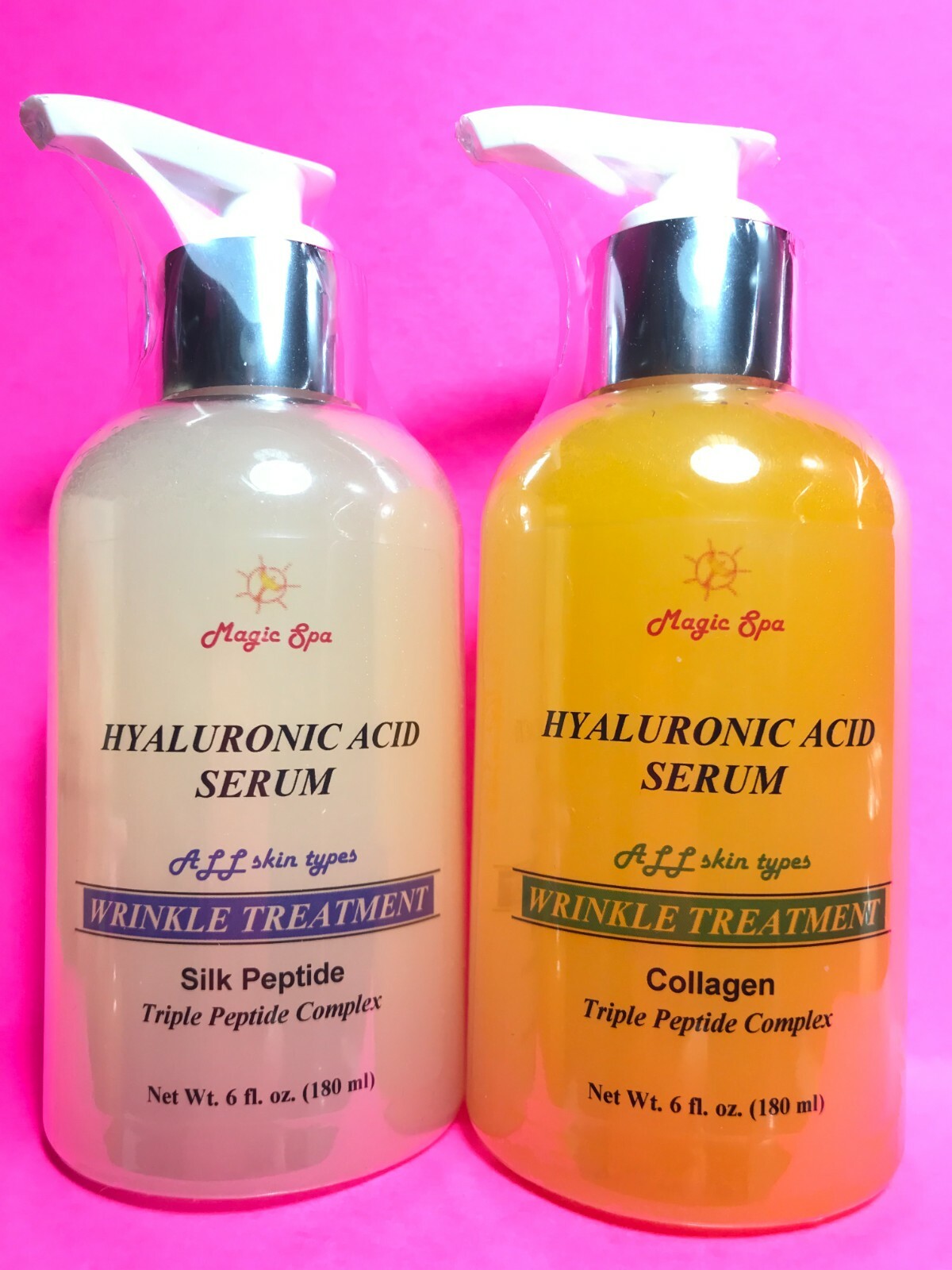 Hyaluronic Acid Serum Duo - Collagen & Silk Peptide, 6 fl oz