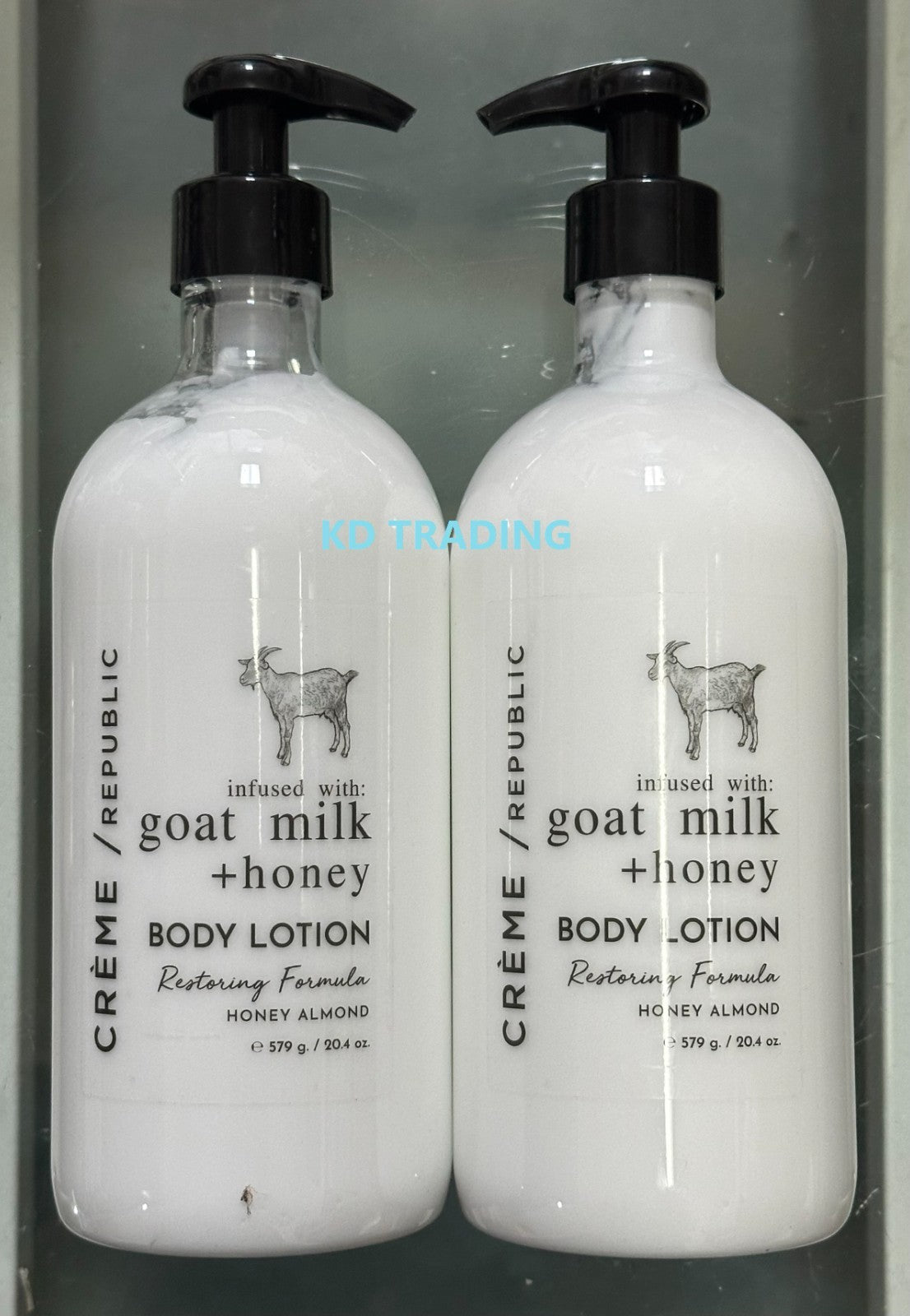 Goat Milk & Honey Body Lotion - Honey Almond Scent, 2-Pack