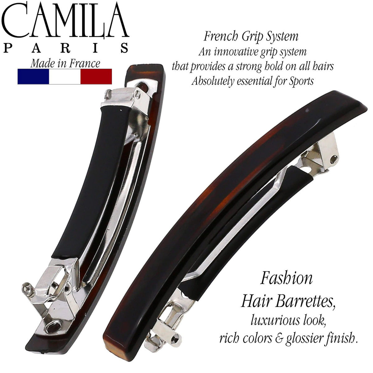 Camila Paris AD1/2 French Hair 1 Count (Pack of 2), Tortoise Shell