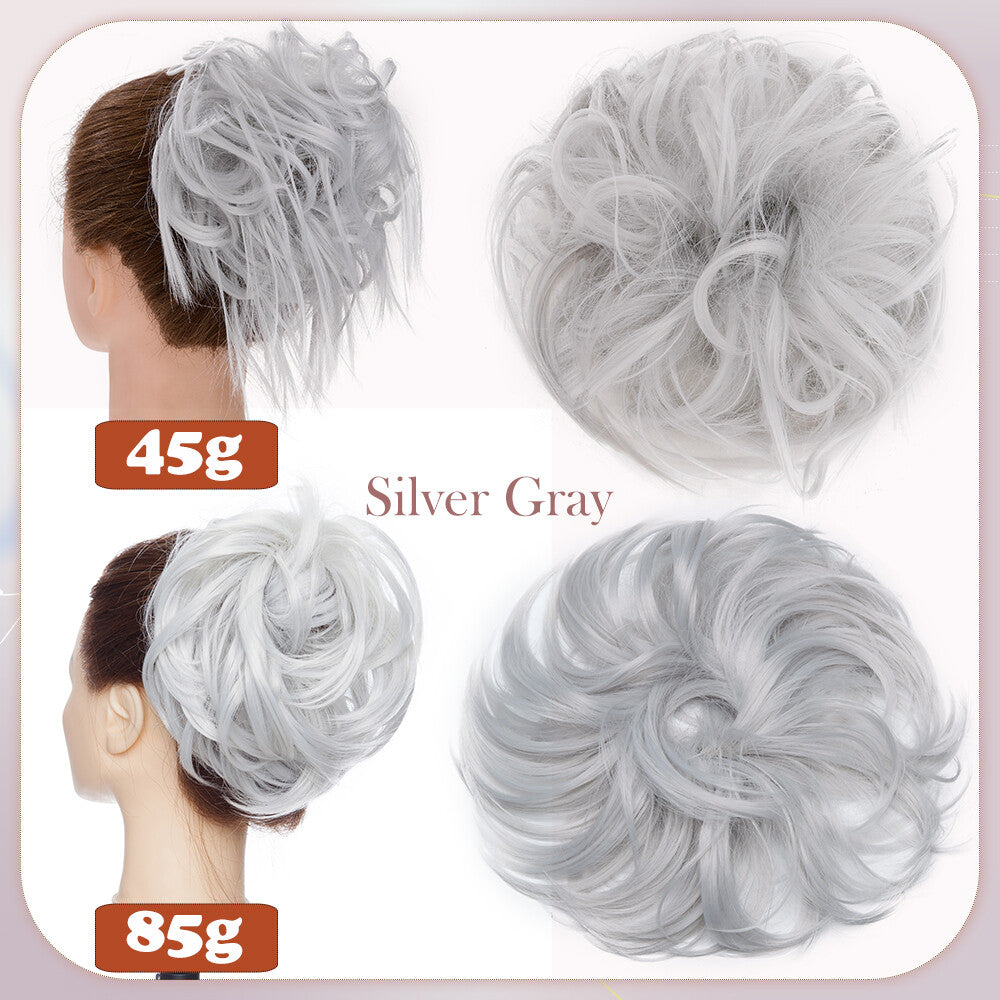 Large Messy Bun Hair Extension Wrap - Thick, Natural Look, Adjustable Updo