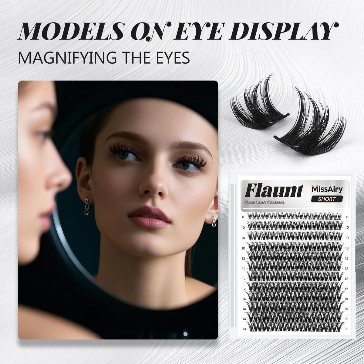 Wispy Lash Clusters 8-14mm Natural Look Reusable False Eyelash Extensions