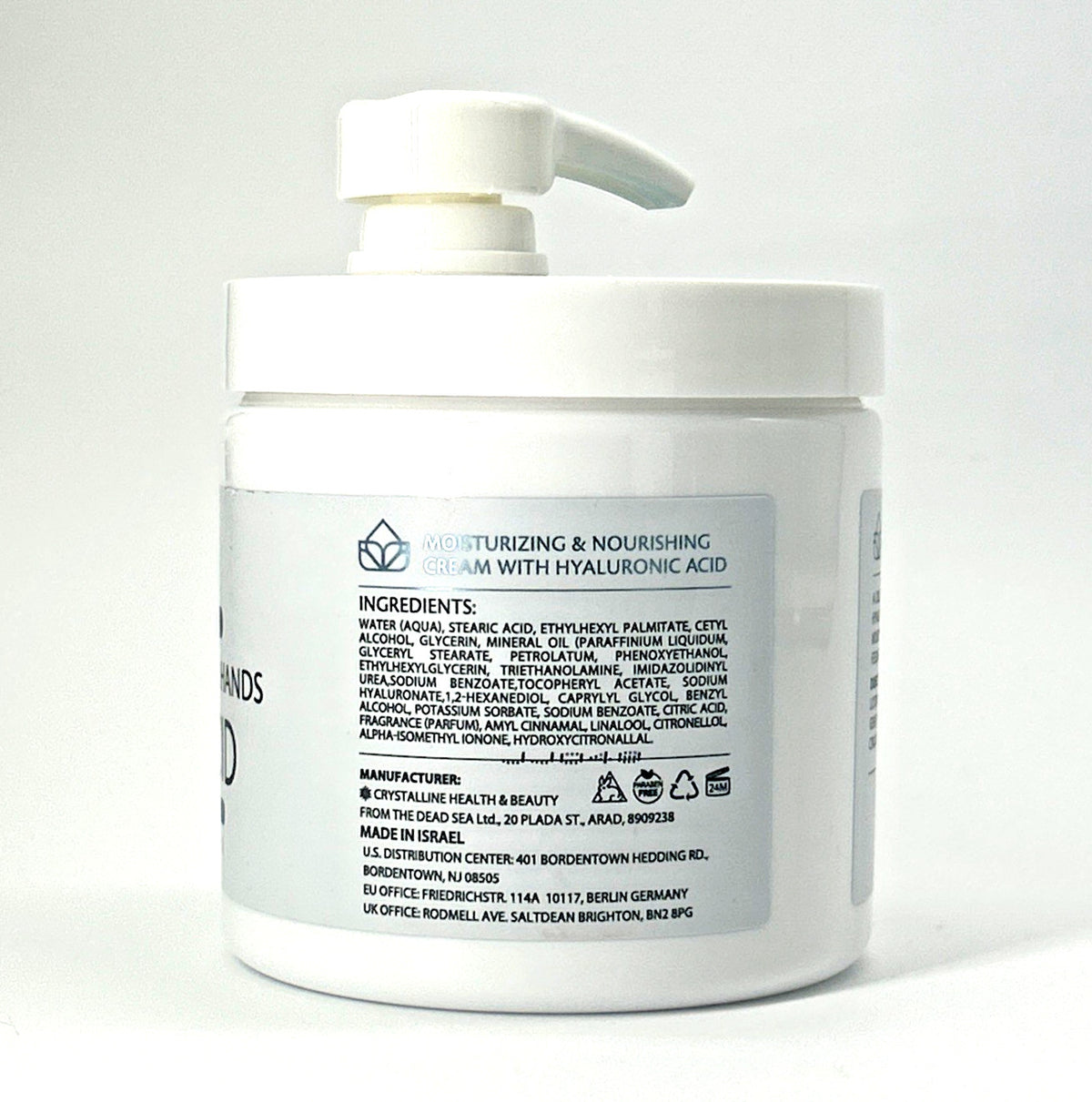 Hyaluronic Acid Anti-Aging Skin Care Cream - 16.9 oz Moisturizer for Face & Body