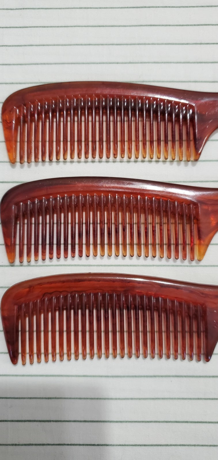 Vintage Tip Top Brown Styling Comb Set - 3 Pieces, 6 Inches