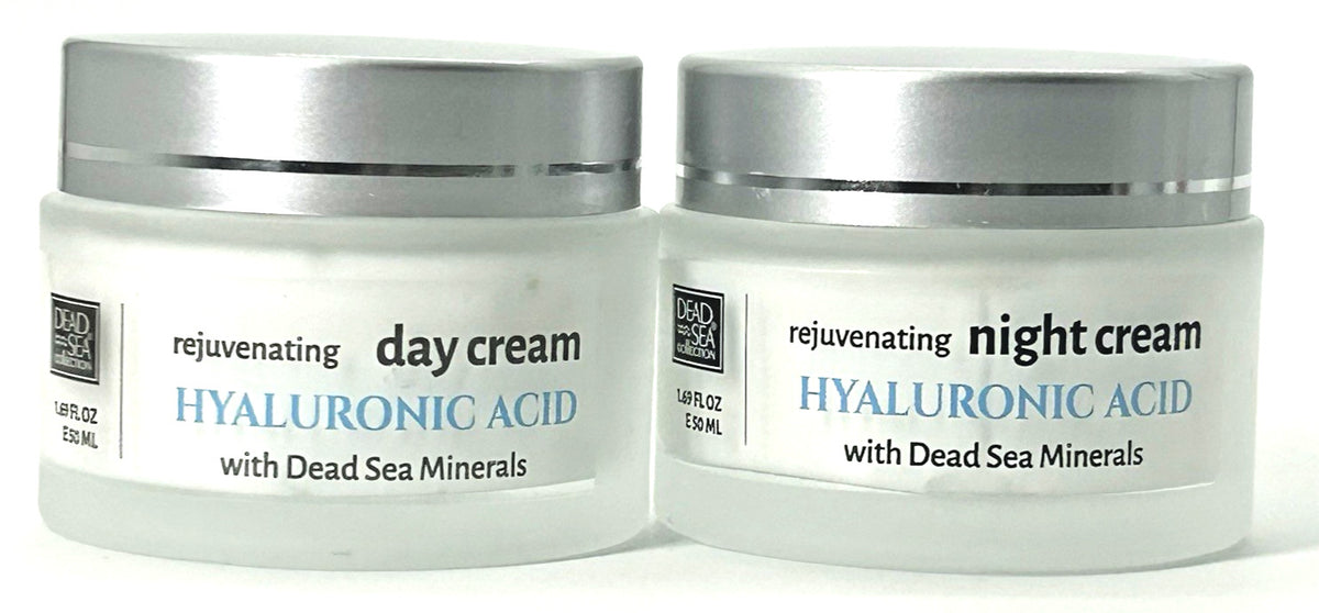 Dead Sea Collection Hyaluronic Acid Anti-Aging Day & Night Cream Set - 1.69 oz Each