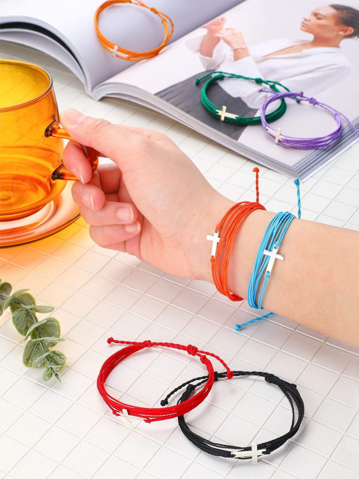 Kids & Teens Cross Bracelets Bulk - Adjustable Christian Friendship Jewelry