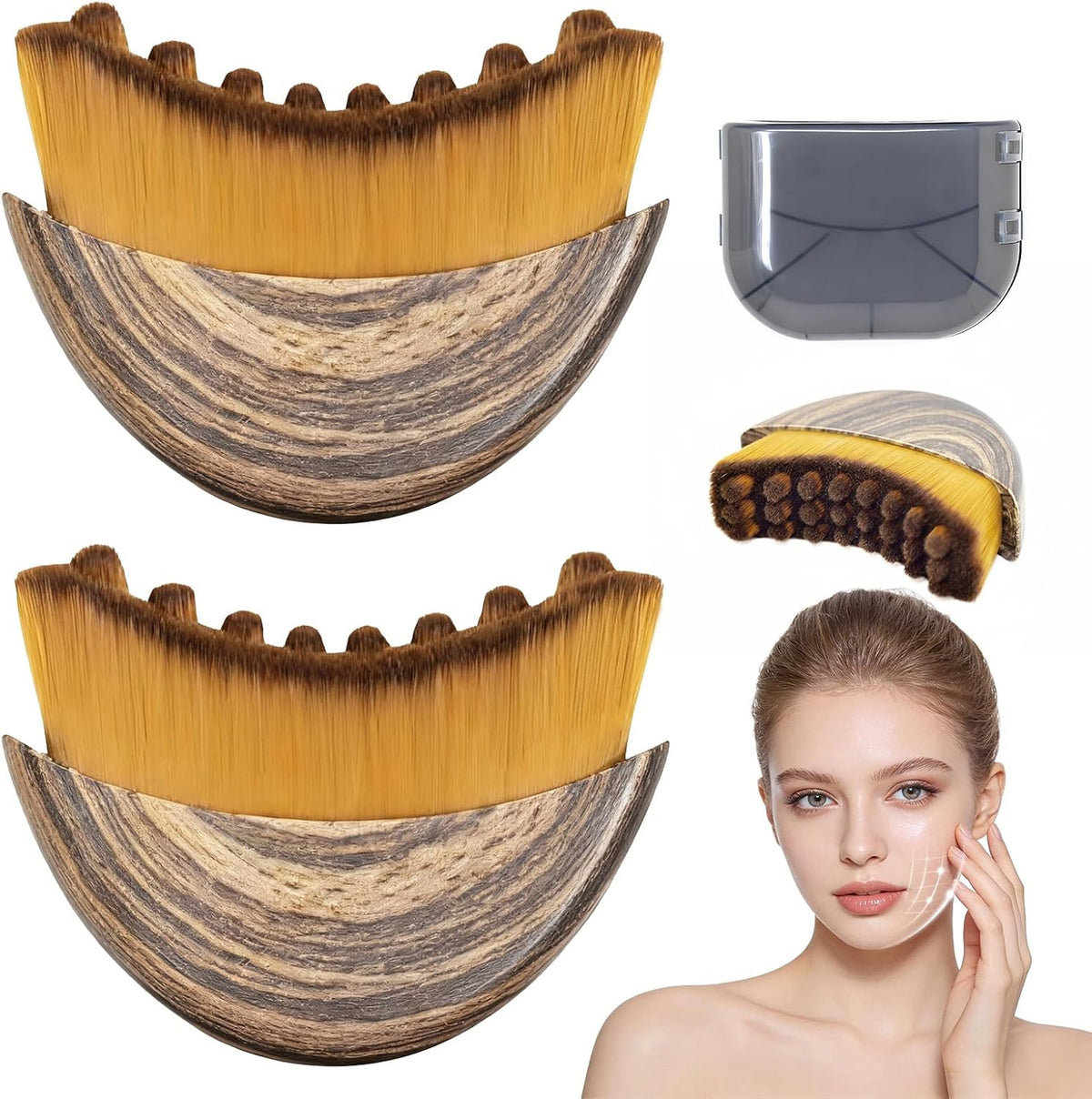 Lymphatic Face Brush Set for Facial Sculpting & Gentle Cleansing