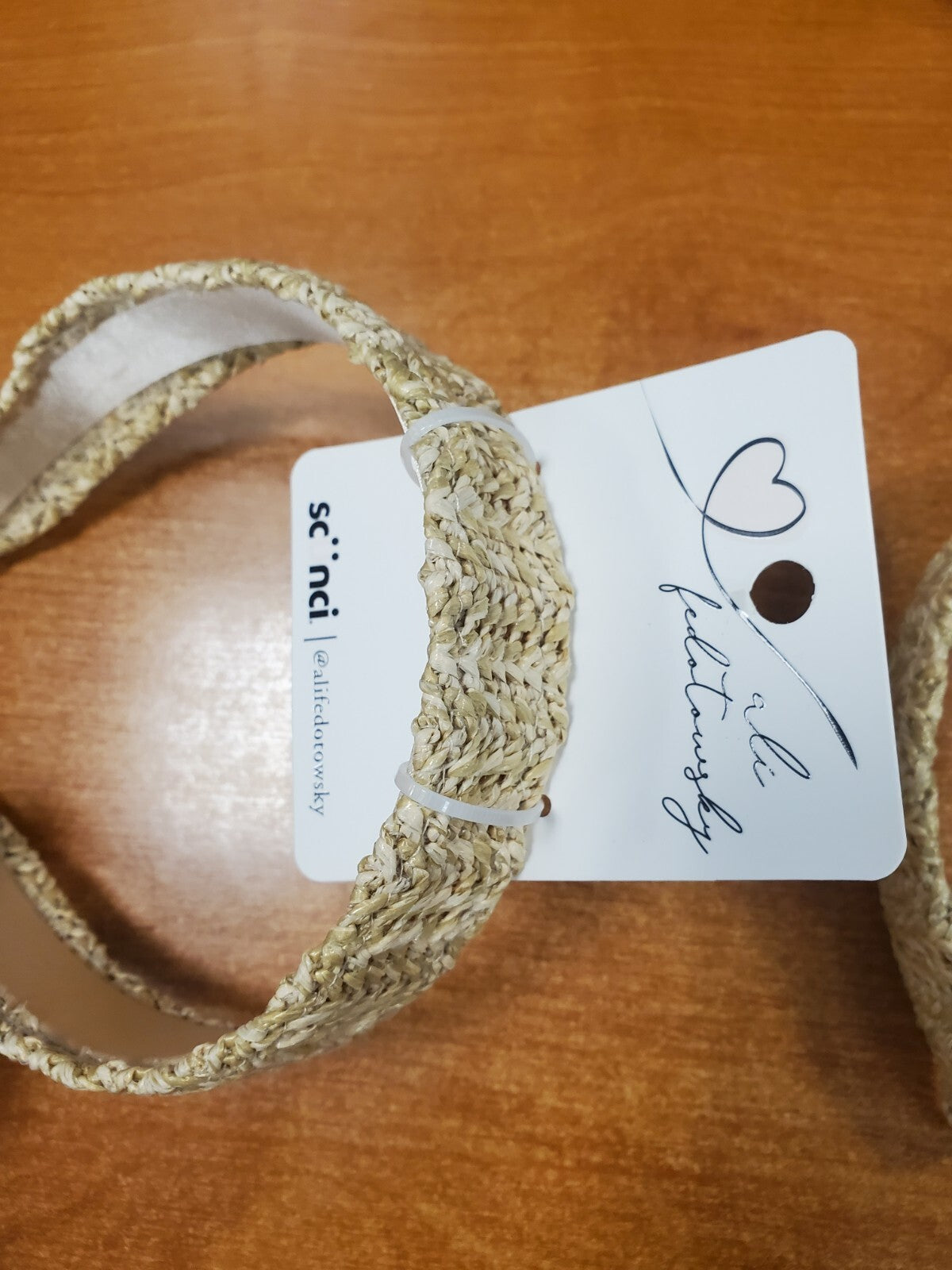 4 Pack: Scünci Ali Fedotowsky Bohemian Khaki Straw Headband