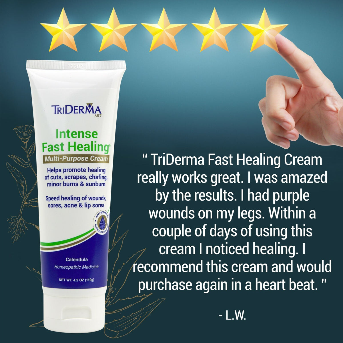 Fast Healing Cream for Face & Body - 4 oz Tube