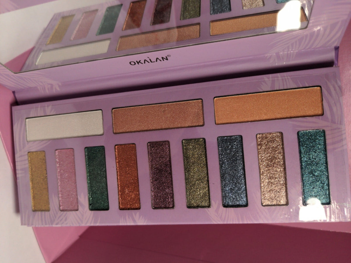 12 Color Metallic Eyeshadow Palette with Glitter & Shimmer Makeup