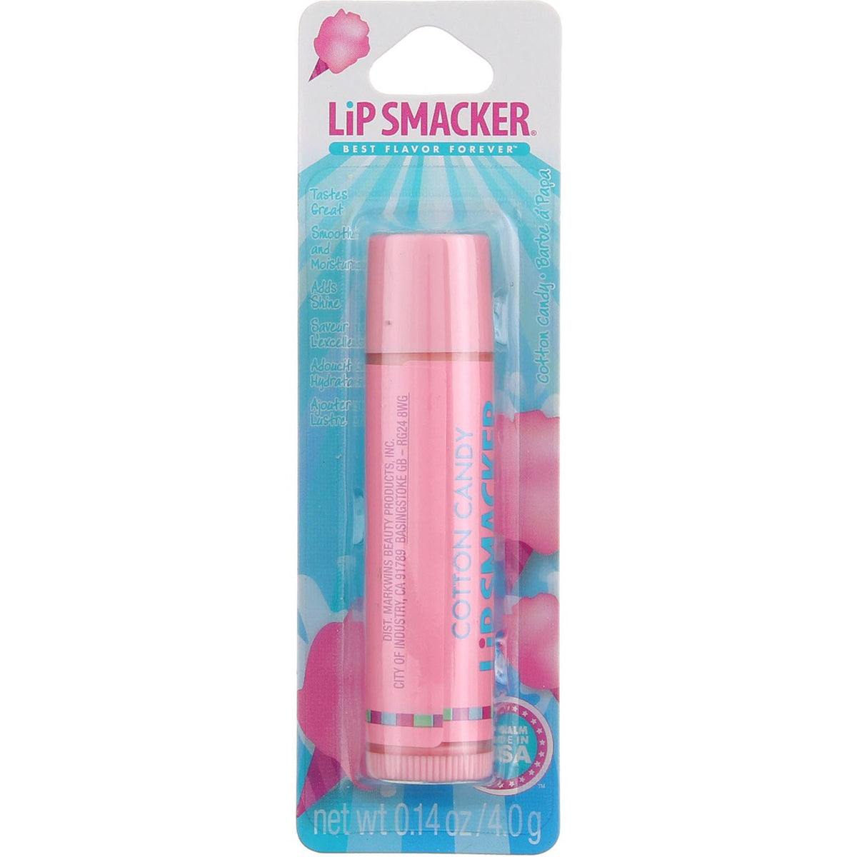 Lip Smacker Cotton Candy Lip Balm Set - Moisturizing & Flavored, 6 Pack