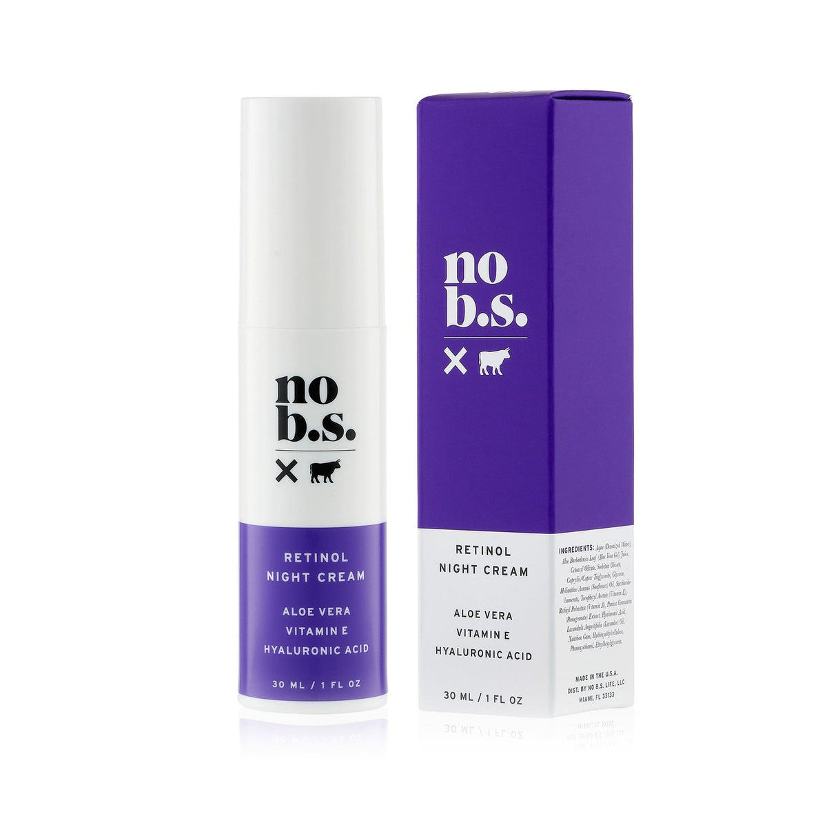 No B.S. Retinol Night Cream 1 oz - Anti-Aging, Hydrating Skin Treatment