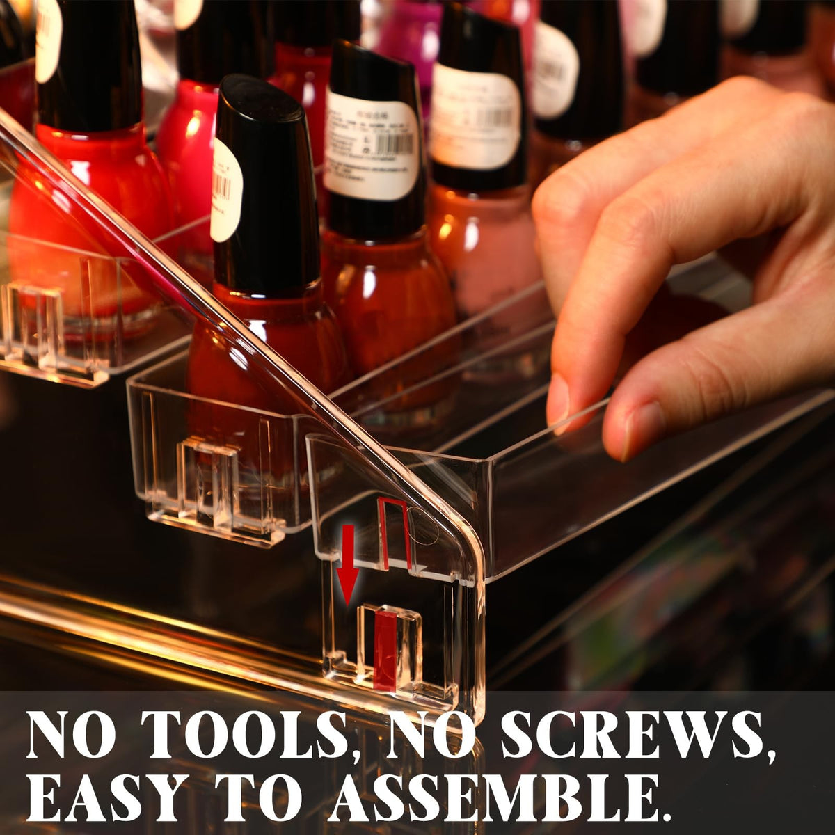 Acrylic 7-Tier Display Stand for Sunglasses, Nail Polish & Small Items, 2 Pack