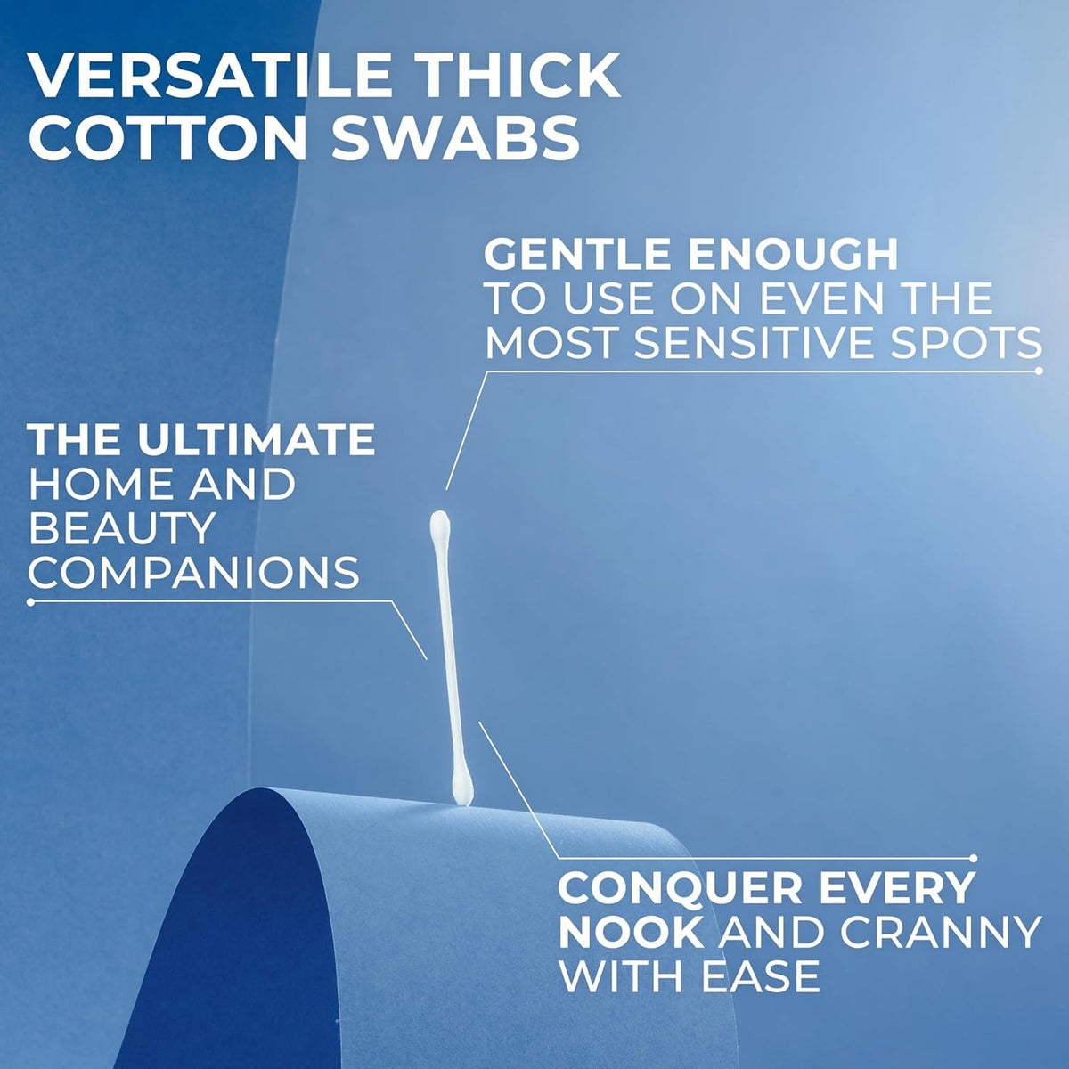 Cotton Swabs Pack of 2 - Soft, High-Absorbency Personal Care Tools