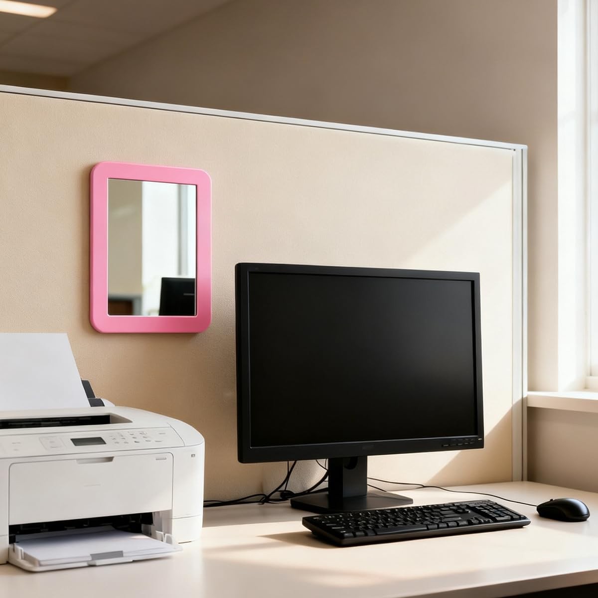 Magnetic Locker Mirror – Real Glass 5x7 Inches, Portable Desk/Locker Gadget