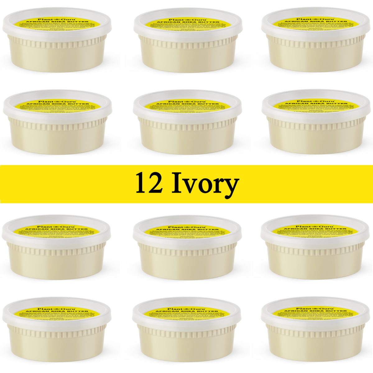 12 Pack African Shea Butter 8 oz - Pure Raw Unrefined