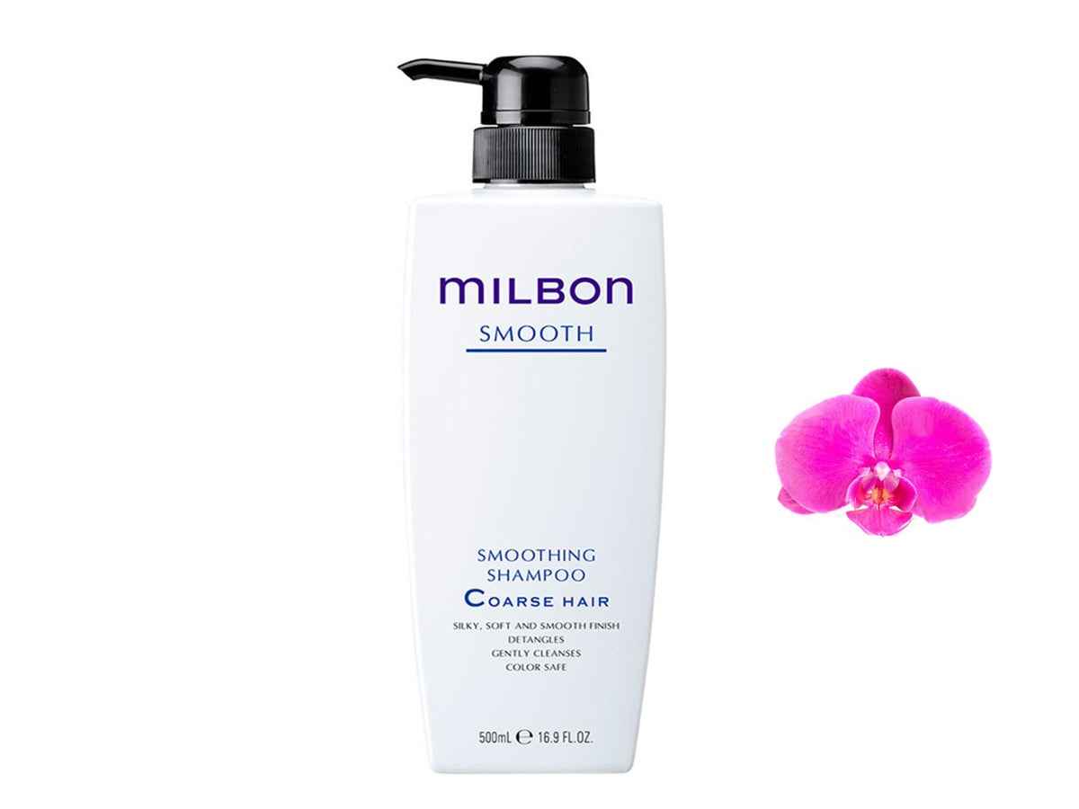 Coarse Hair Smoothing Shampoo - Milbon 16.9oz / 500ml for Detangling & Softening