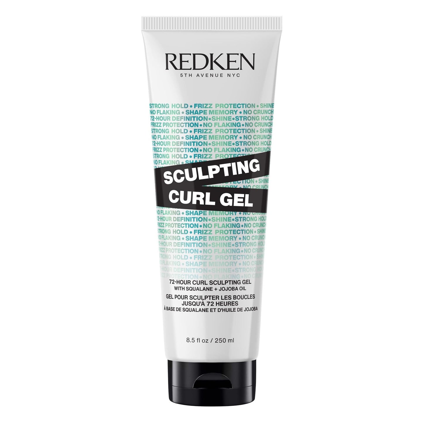 Strong Hold Curl Gel for Curly Hair - 8.5 oz, Flake & Crunch-Free