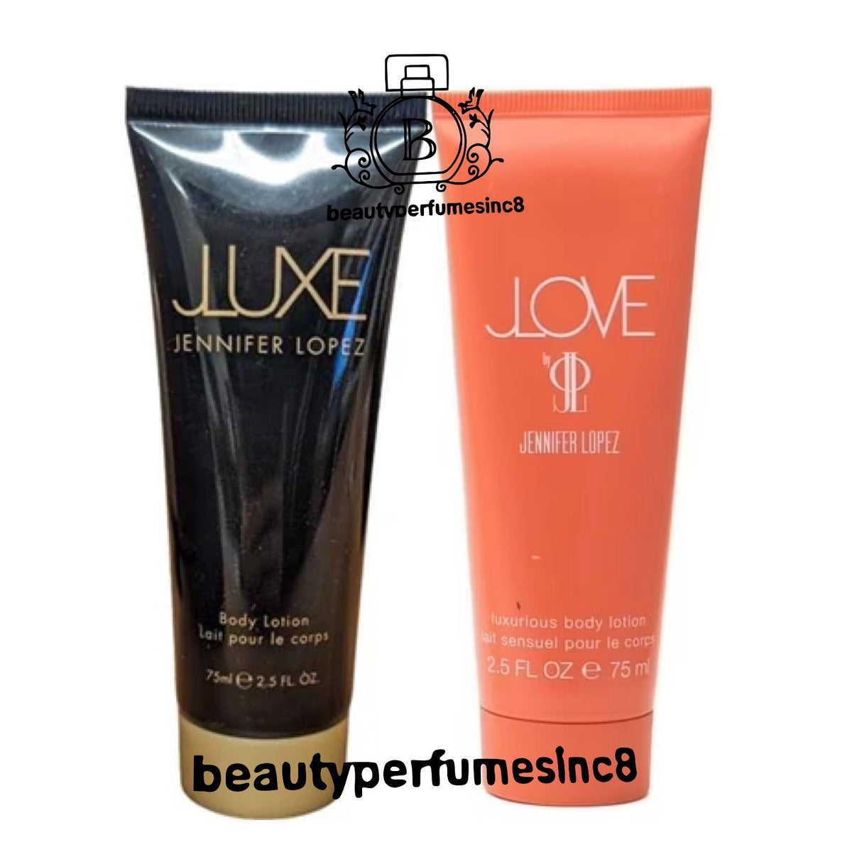LOT OF 2 - JLUXE / JLOVE by JENNIFER LOPEZ Body Lotion Luxurious 2.5