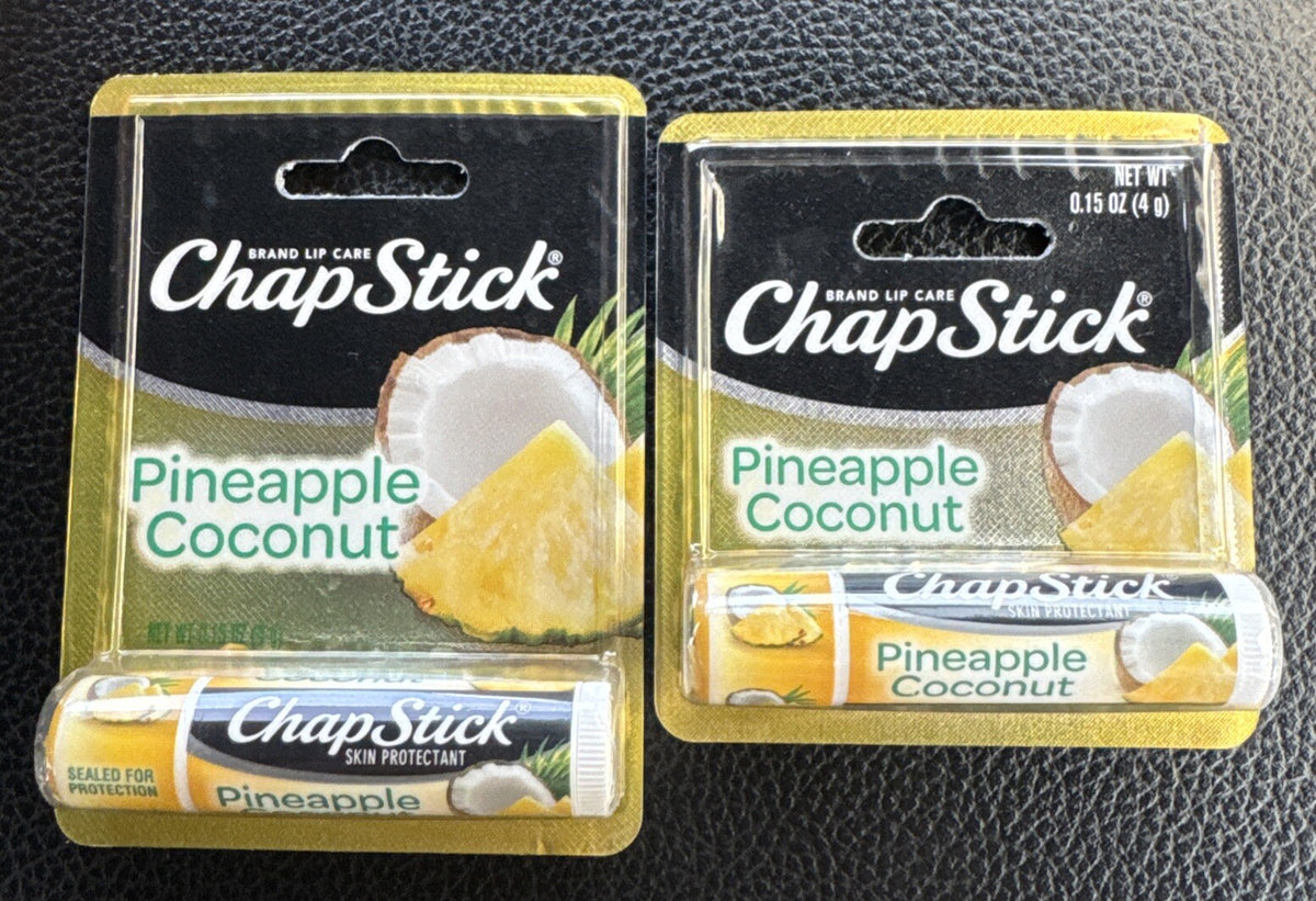 Lip Balm Set - Pineapple Coconut Flavored 0.15 oz x 2
