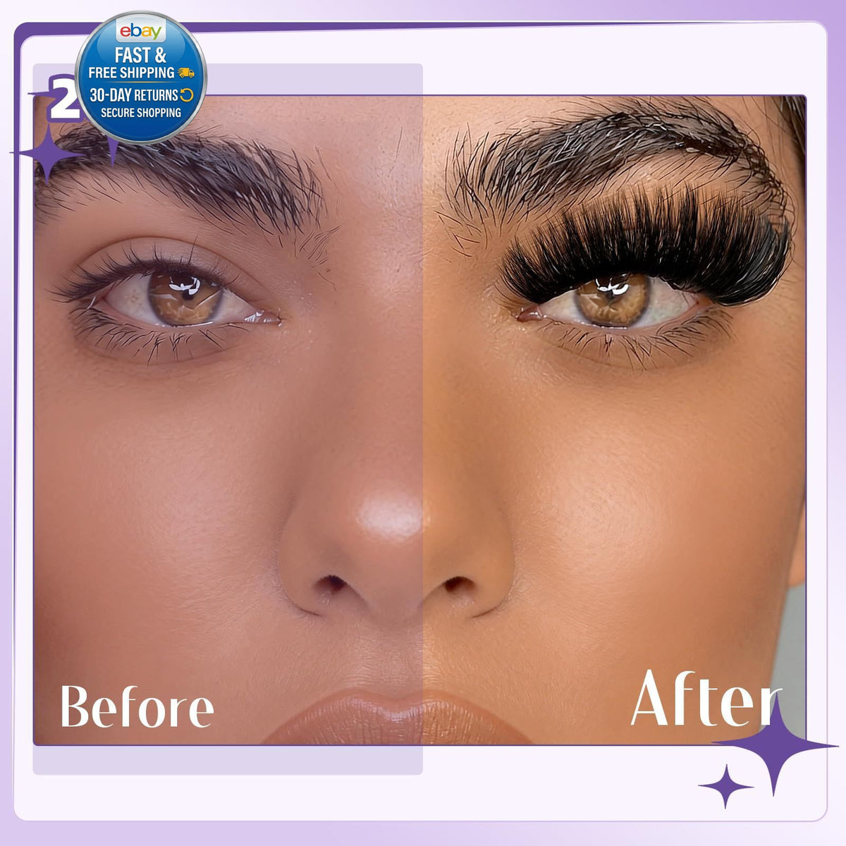 False Eyelash Clusters Thick 200D, 1 Pack – Fluffy Wispy D Curl Lashes