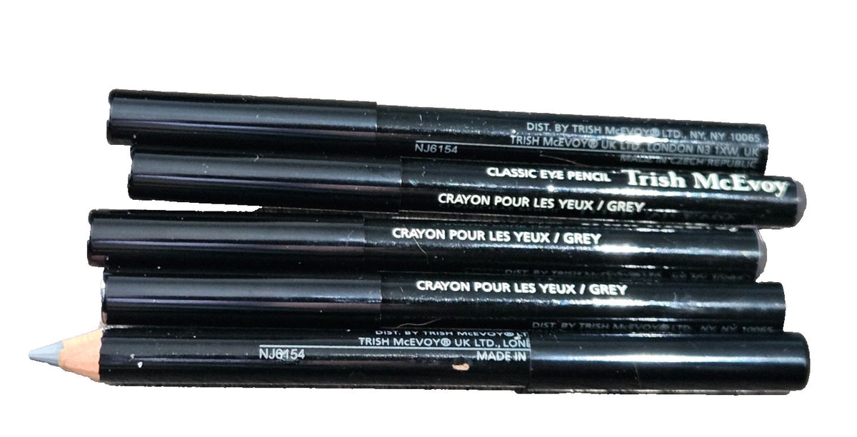 Classic Grey Eye Pencil Crayon for Precise Eye Makeup - 5 Pack