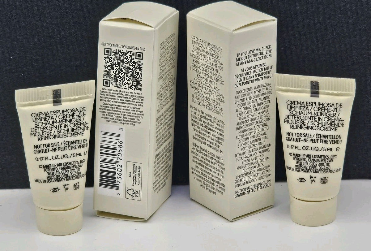 Travel Size Facial Cleanser - Fresh Hyper Real Canvas Cream to Foam 0.17 Fl Oz