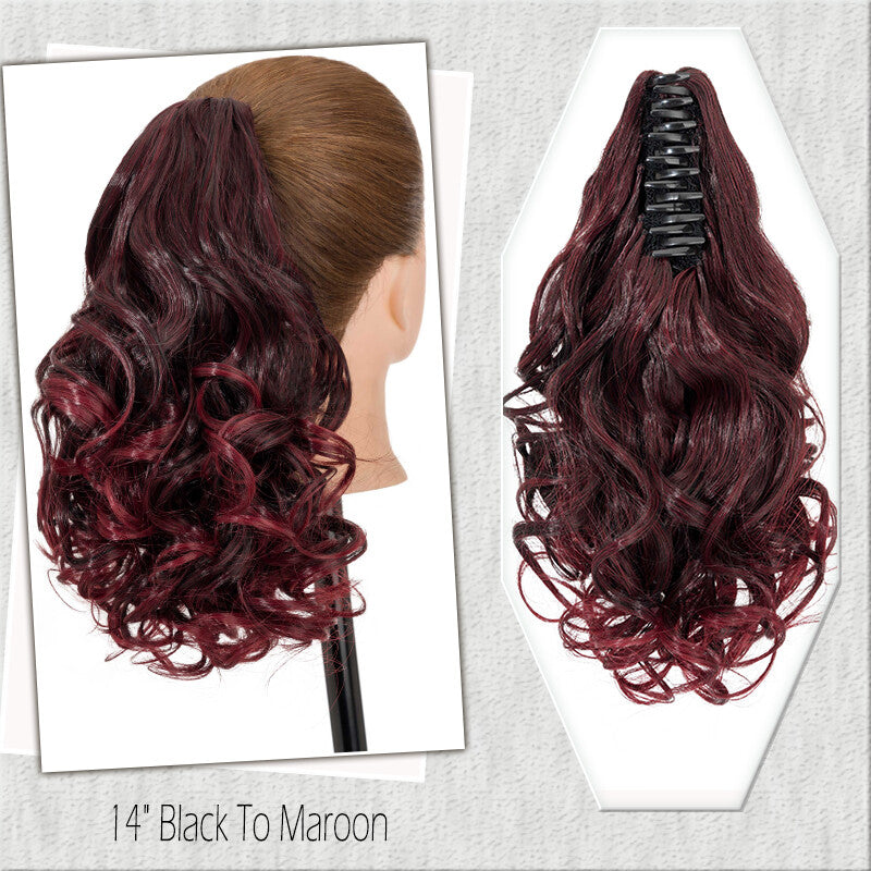 Fake Ponytail Clip-In Hair Extension Thick Natural Look 14 Inches