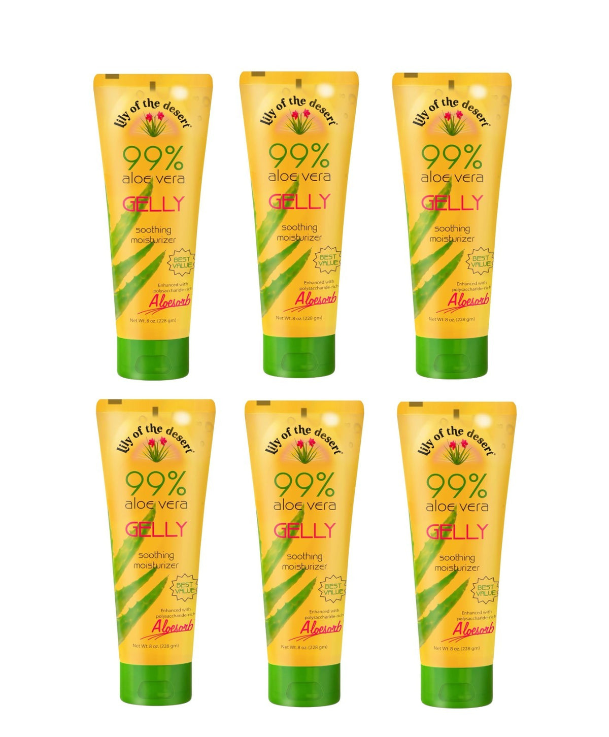 Aloe Vera Gel Moisturizer 4 oz - Pack of 6