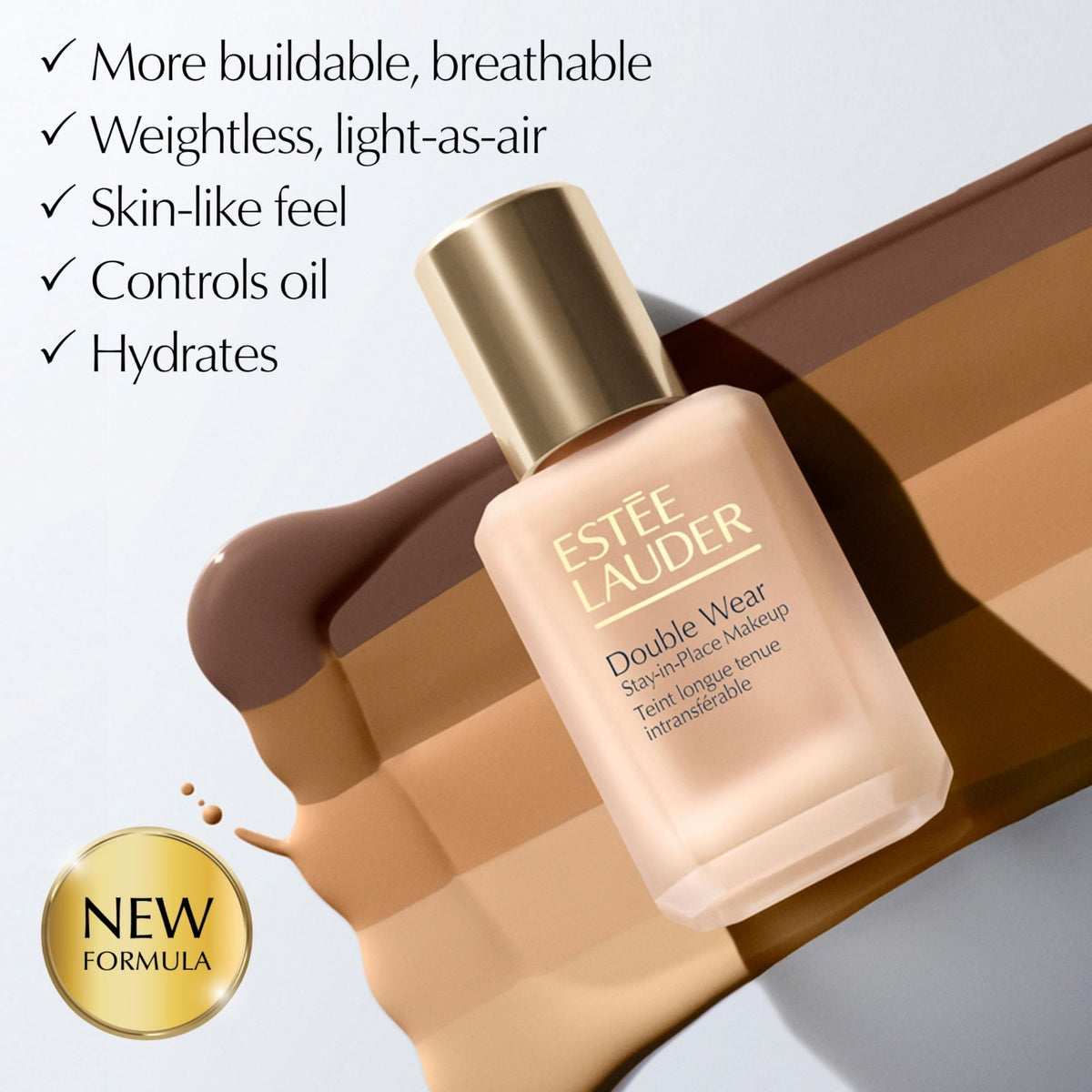 Long-Wear Oil-Free Liquid Matte Foundation - 36-Hour Hydrating & Breathable Make