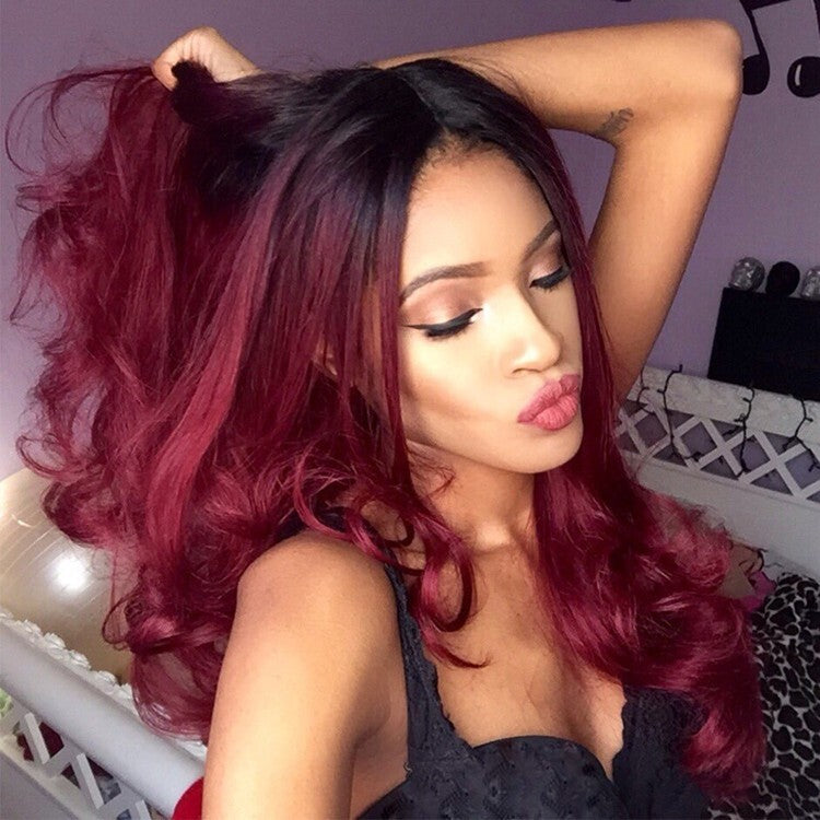 Long Wavy Synthetic Wig 26 Inches Heat-Resistant Hairpiece for Women - Multi Color