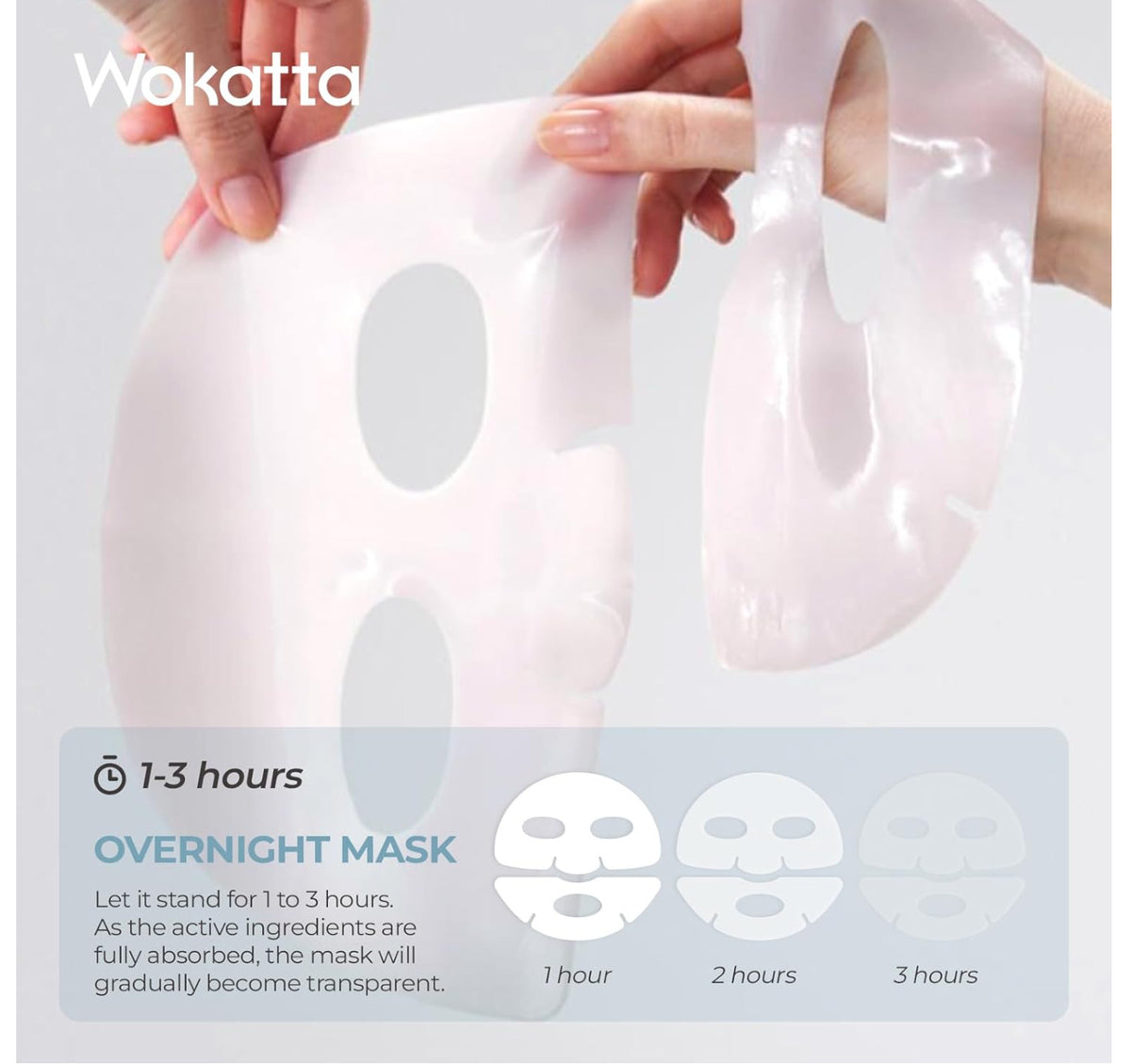 Collagen Hydrogel Face Mask, Overnight Hydrating Sheet Mask 30g×6ea