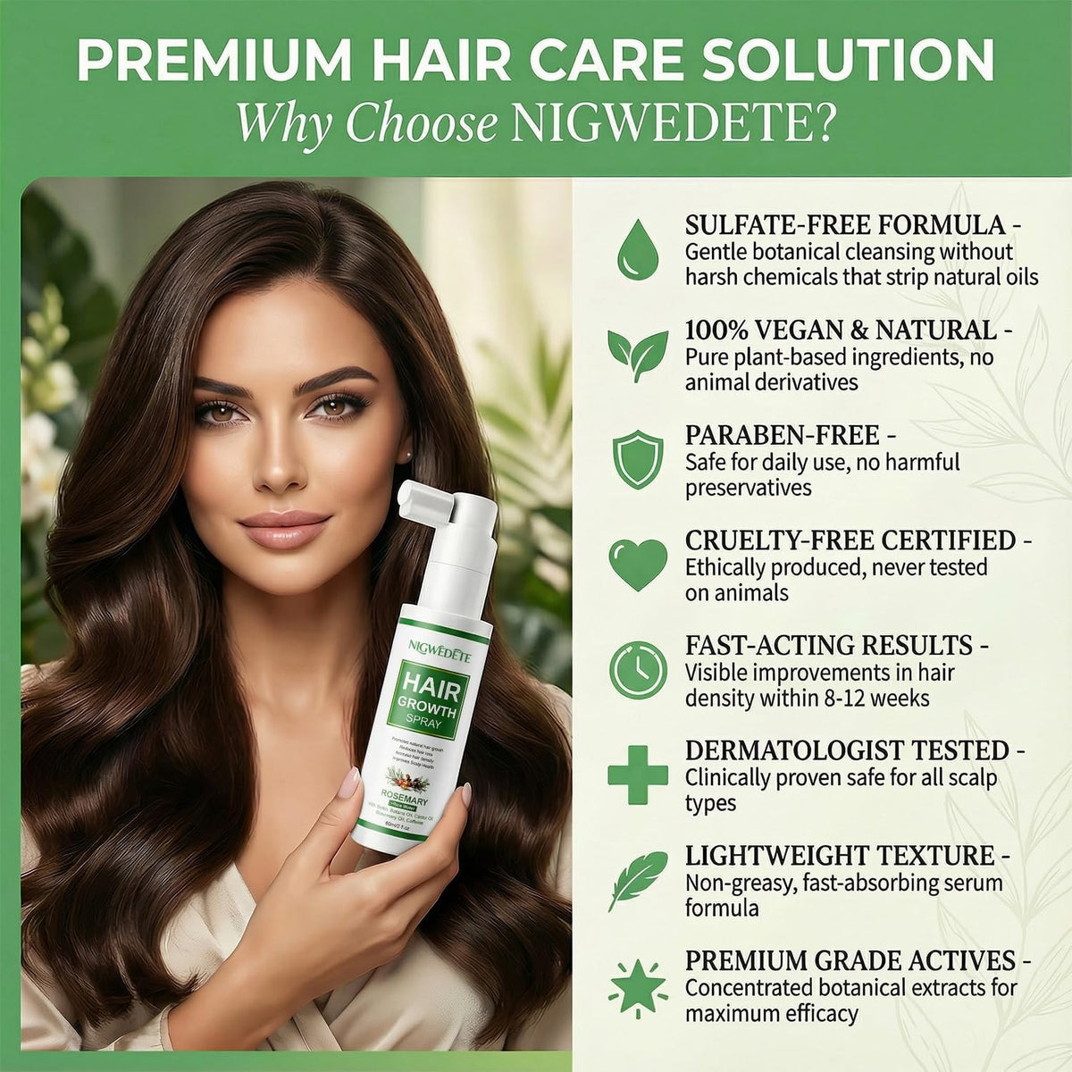 Rosemary & Rice Water Hair Growth Spray with Biotin & Caffeine